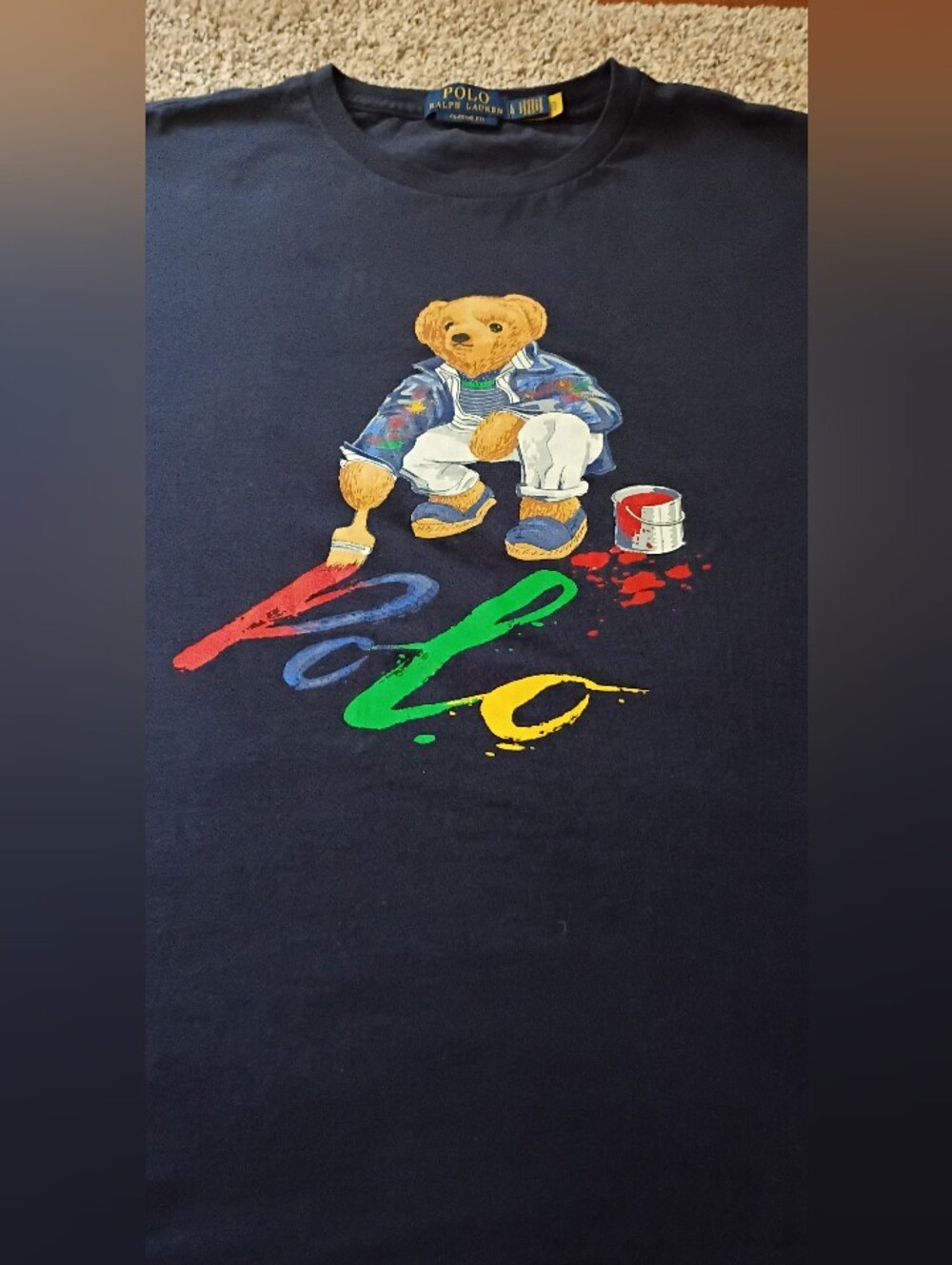 Polo by Ralph Lauren Navy Bear Painter Graphic Classic Tee - Picture 6 of 10